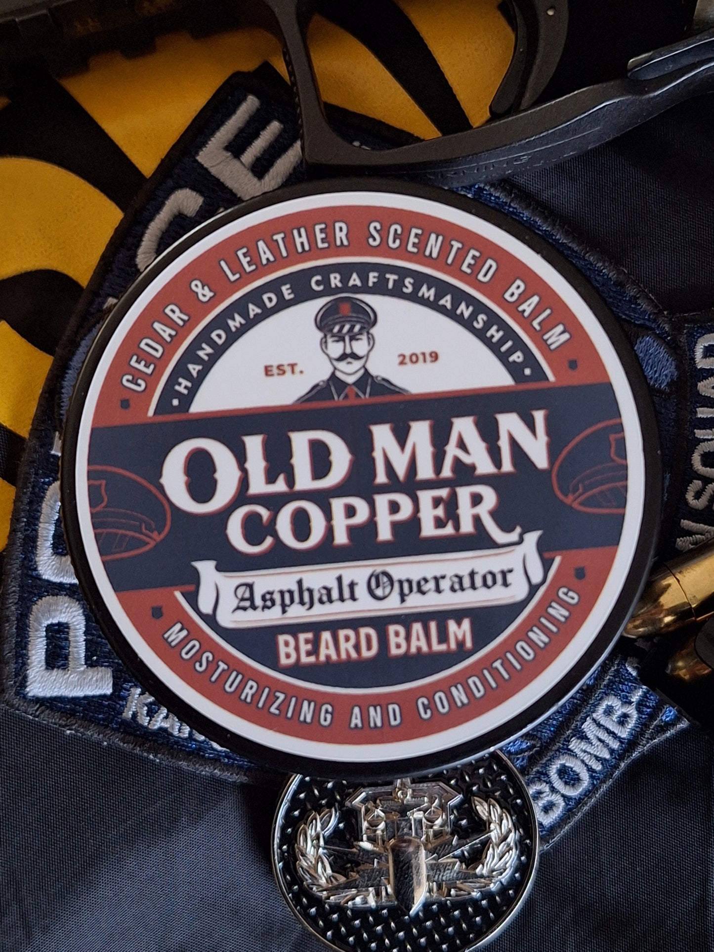 Old Man Copper "Asphalt Operator" Cedar Leather Beard Balm