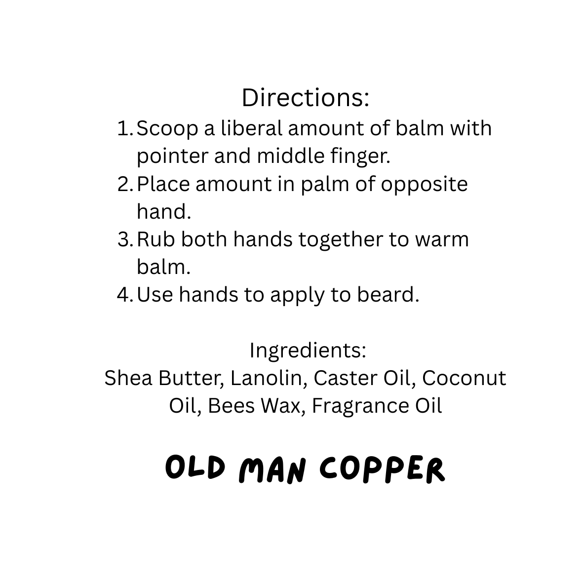 Old Man Copper "Coconut Beach" Coconut Beard Balm