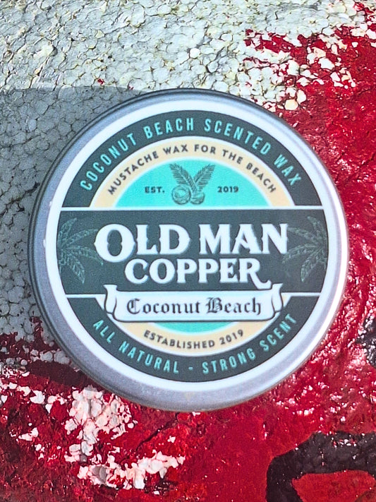 Old Man Copper "Coconut Beach" Coconut Mustache Wax