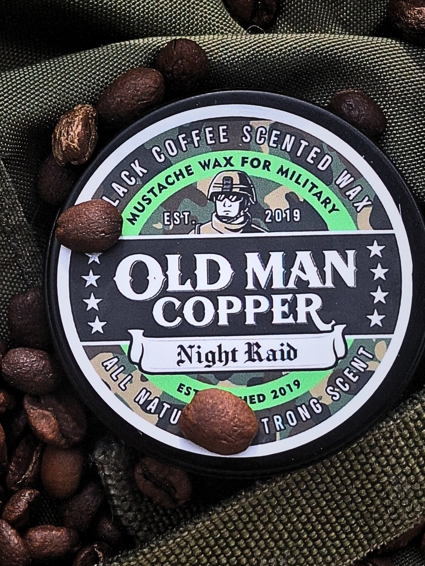 Old Man Copper "Night Raid" Coffee Mustache Wax