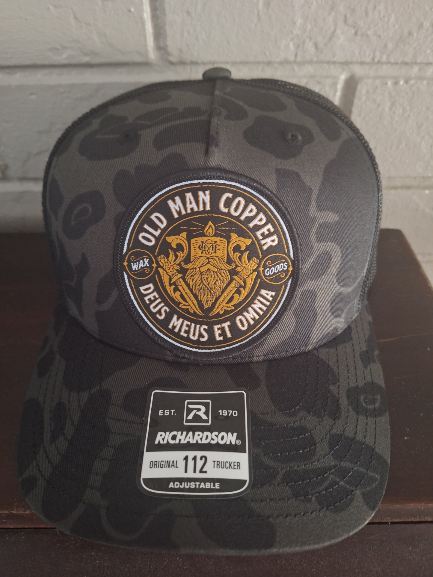 Old Man Copper Logo Hat Black Camo