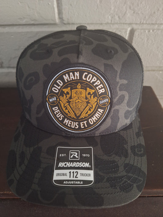 Old Man Copper Logo Hat Black Camo