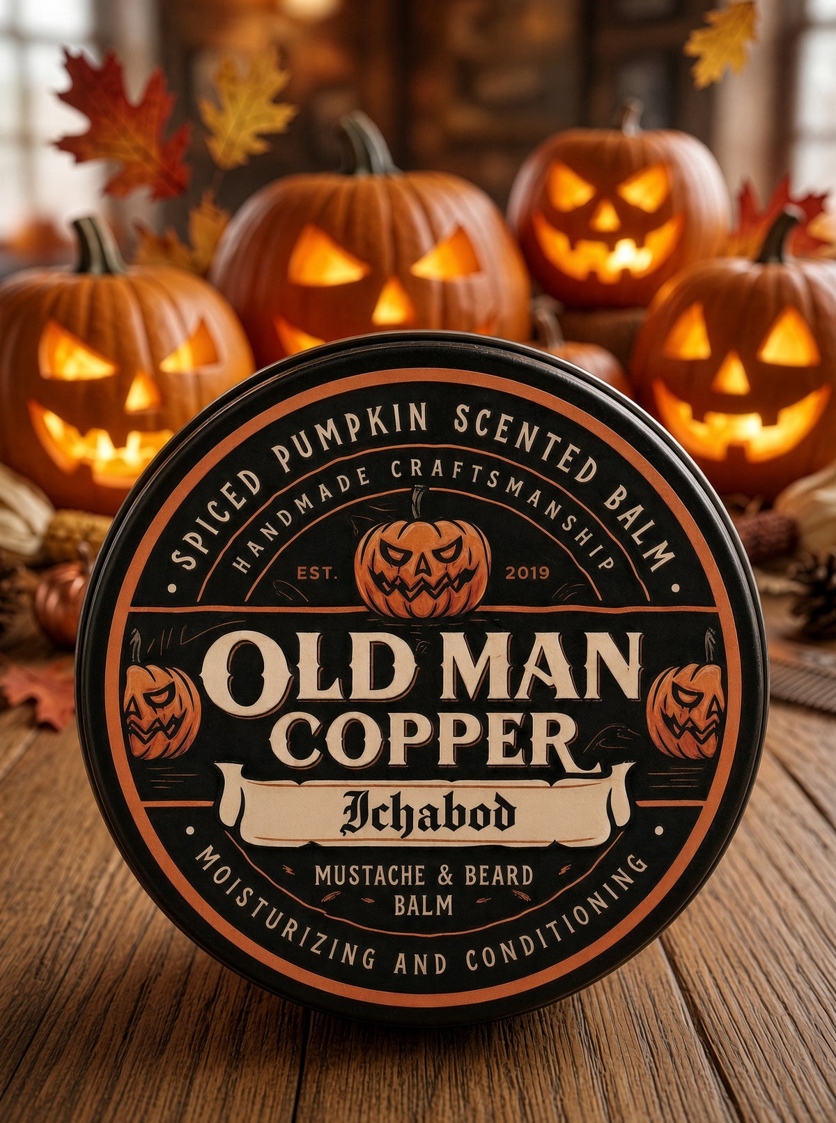 Old Man Copper "Ichabod" Spiced Pumpkin Mustache and Beard Balm