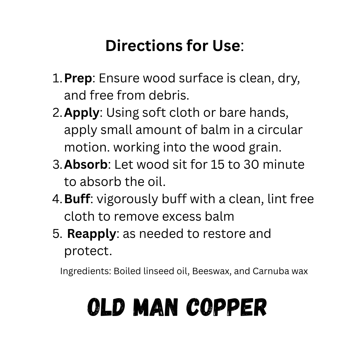 Old Man Copper "Woodsmen" Wood Balm 2 oz